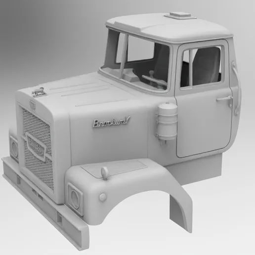 1/24th resin 3d printed BROCKWAY 759 cab by alfa centauri