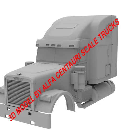 1/25th 3d printed Freightliner FLD 120 classic kit by Alpha Centauri