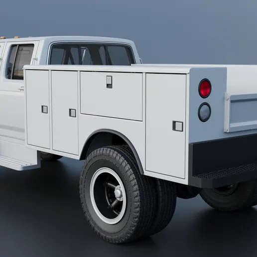 1/25 3d printed resin 1982 Ford F 700 service truck by Andrey Bezrodney