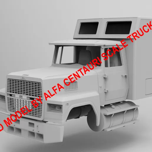 1/25th 3d printed Ford LTL9000 with aero 2 sleeper kit by Alpha Centauri