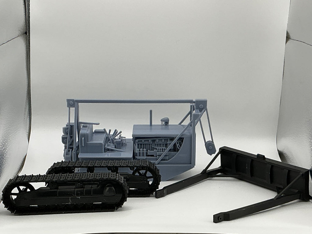 1/25 resin printed D8 dozer with blade attachment WWII by wargame3d