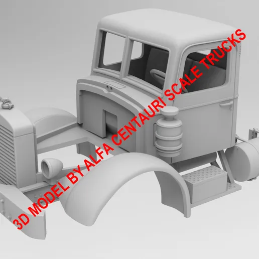 1/25 resin 3d printed MACK LJSWX 1953 1/25 SCALE CAB by alfa centauri