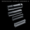 1/25 resin 3d printed semi truck fuel tanks set 3 w/steps by Nahuel Customs