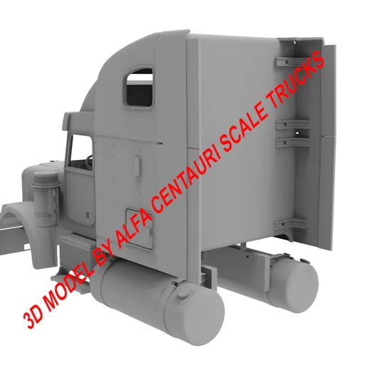 1/25th 3d printed Freightliner FLD 120 classic kit by Alpha Centauri