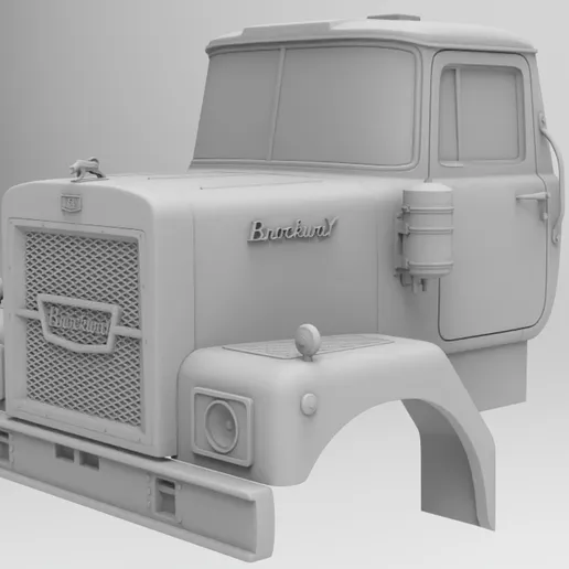 1/24th resin 3d printed BROCKWAY 759 cab by alfa centauri