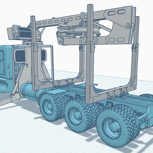 resin 3d printed 1/25th scale VL Log Loader by WC3D