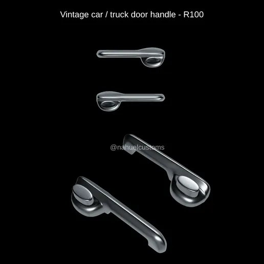 1/25 resin 3d printed vintage door handles by Nahuel Customs 2 sets each style