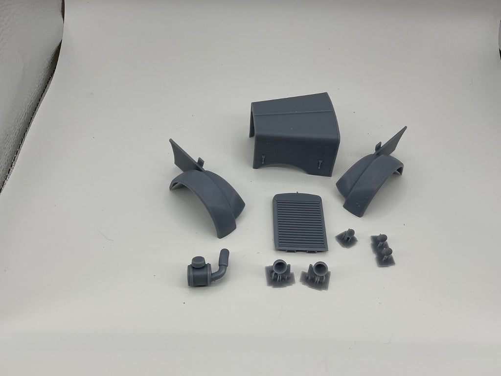 1/25th scale resin 3d printed Peterbilt 281 hood by anonymous. Read description.