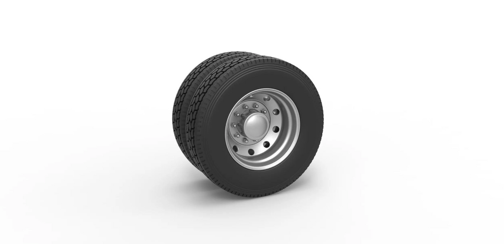 1/25th scale 10 Hole rear double wheel  by 3dtech design