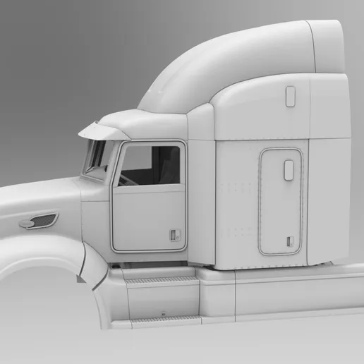 1/25 printed Peterbilt 386 ultra cab w/ 63” with fairings  by Alfa Centauri