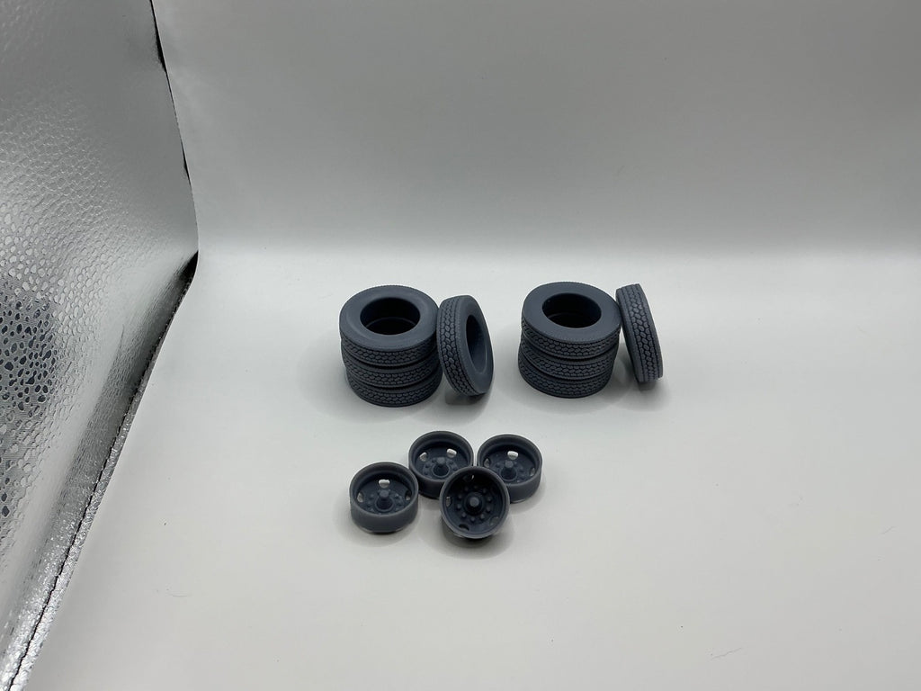 1/25th scale 5 Hole double wheel for trailer by 3dtech design