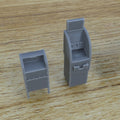 1/25th scale resin 3-D printed ATM and mailbox set by Myportal Studios