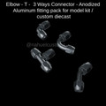 1/25 resin 3d printed fittings by Nahuel Customs 4 pcs each style