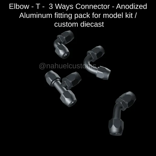 1/25 resin 3d printed fittings by Nahuel Customs 4 pcs each style