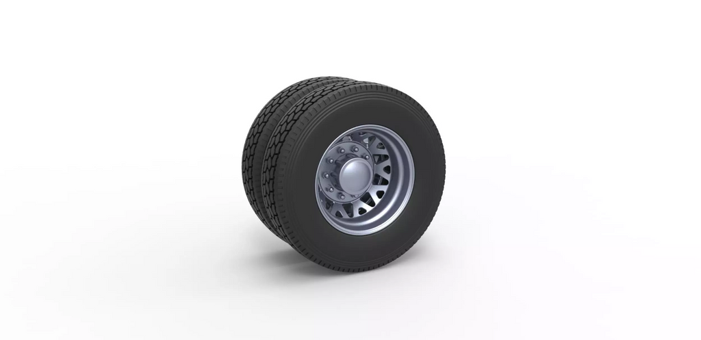 1/25 resin 3d printed custom wheel an tire set by 3D TECH DESIGN