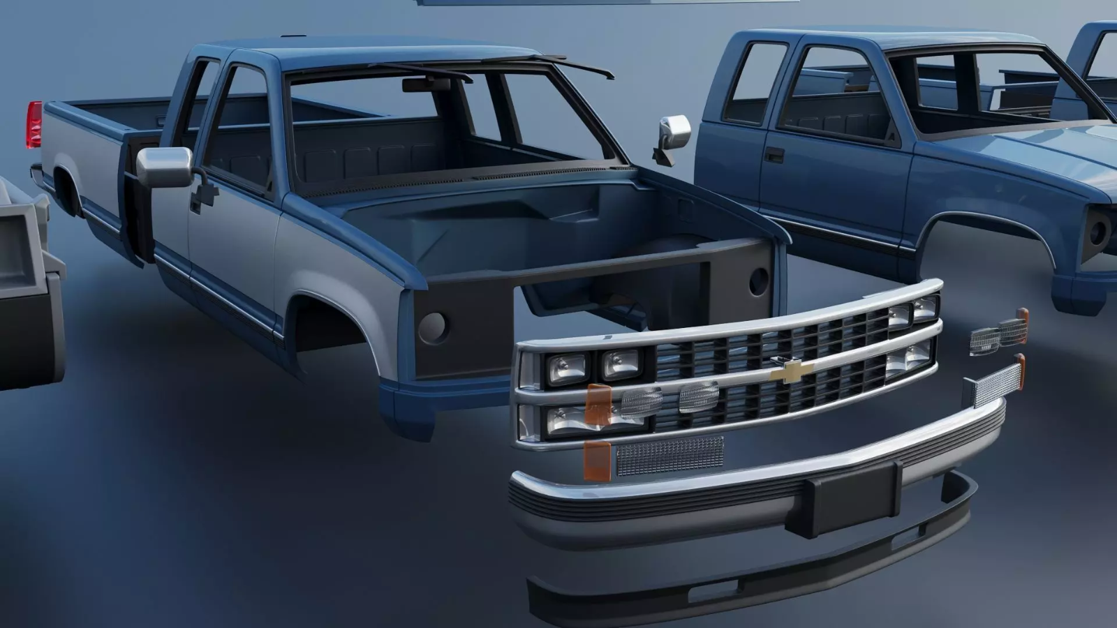 1/25 resin Chevrolet K-2500 Extended Cab 1989 3D print mode  by Andrey Bezrodney