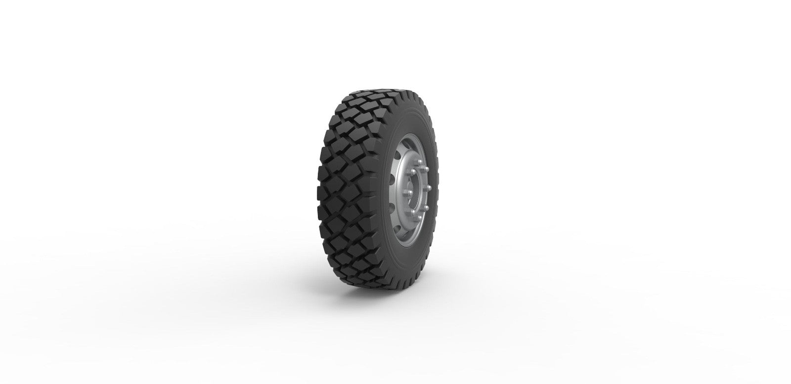 1/24th scale resin 3d printed Military truck front wheel set by 3dtech design