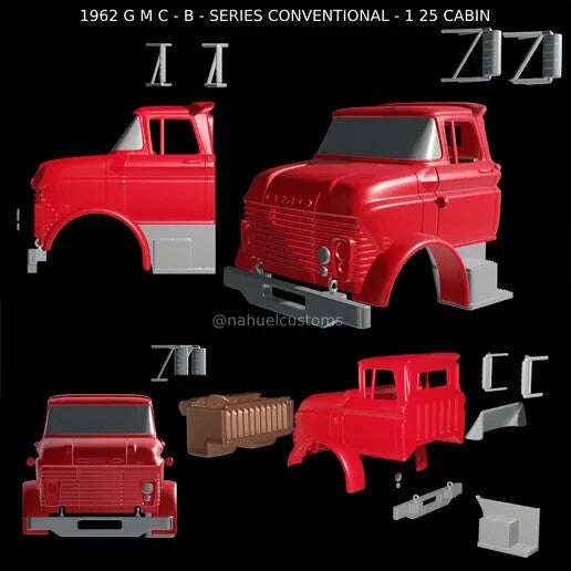 1/25th 3d printed 1962 G M C - B - CONVENTIONAL SERIES by Nahuel Customs