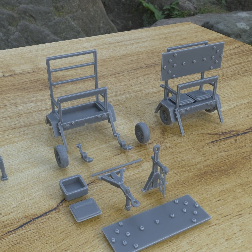 1/25th scale resin 3-D printed construction equipment set by Myportal Studios