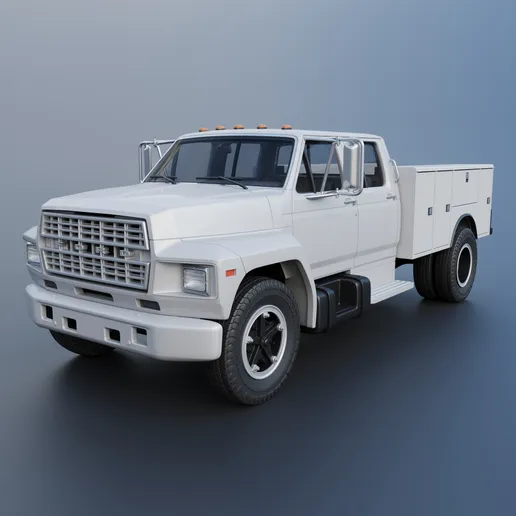 1/25 3d printed resin 1982 Ford F 700 service truck by Andrey Bezrodney