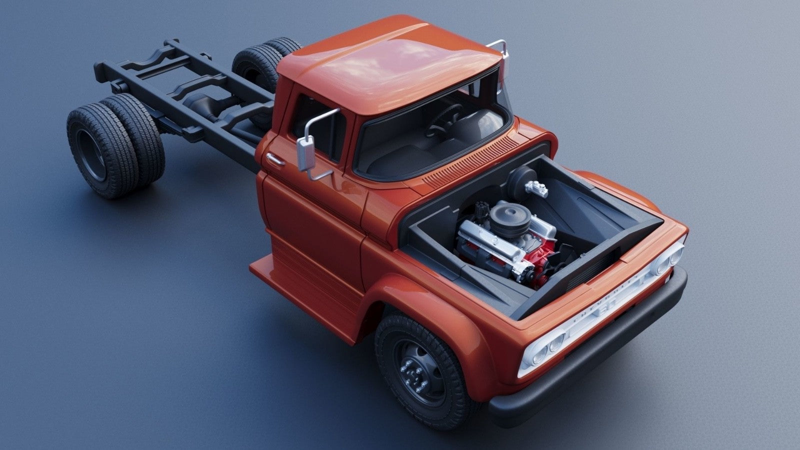 1/25 resin 3d printed 1961 Chevy C60 designed by Andrey Bezrodney