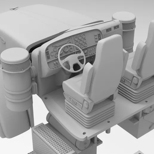 1/24 resin 3d printed Peterbilt 367 day cab designed by Alfa Centauri Trucks