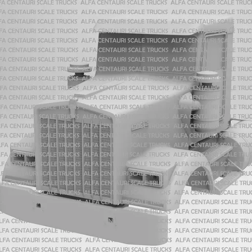 1/25 resin 3d printed 80-86 W900B day cab by Alfa Centauri Trucks