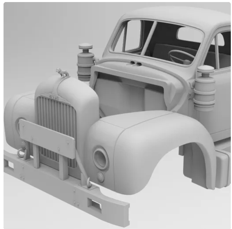 3d printed MACK B-61  1/25 SCALE CAB designed by Alfa Cantauri