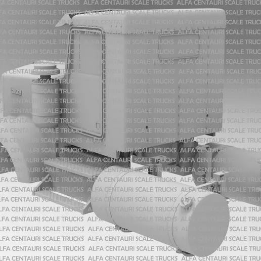 1/25 resin 3d printed 86-92 W900B day cab by Alfa Centauri Trucks