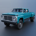 1/48 resin 3d printed 1971 F-750 Crew Cab pickup/utility bed work truck