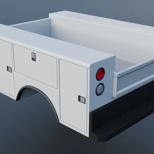 1/25th scale resin 3d printed service truck body by Andrey Bezrodney