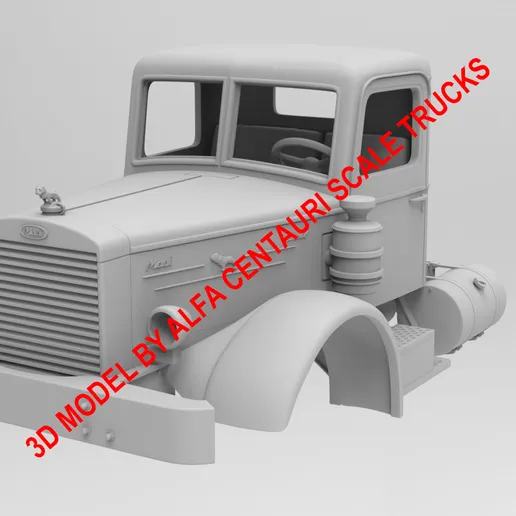 1/55th resin 3d printed MACK LJSWX 1953 1/25 SCALE CAB by alfa centauri