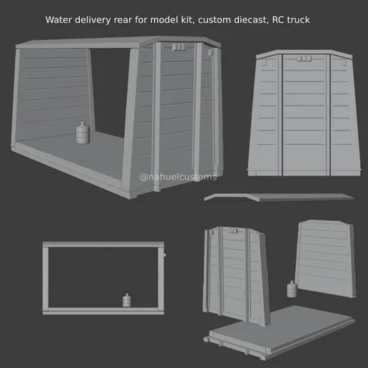 1/25 resin 3d printed water/beer/soda delivery box by Nahuel Customs