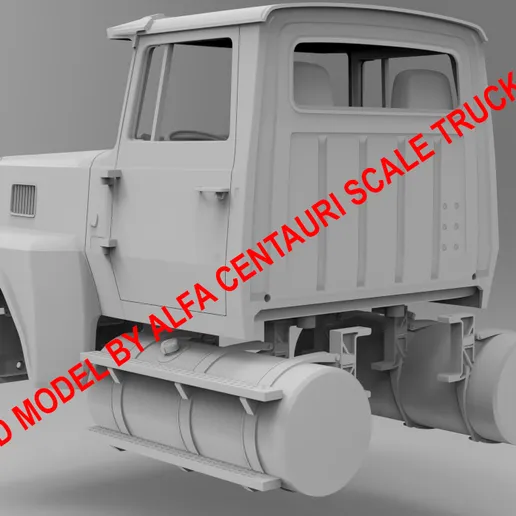 1/25th 3d printed Ford LTL9000  day cab kit by Alpha Centauri