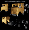 3d printed Ford H - SERIES TRUCK CAB WITH SLEEPER - 1 /64th  SCALE