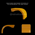 1/25 resin 3d printed single wheel fenders by Nahuel Customs 2 sets