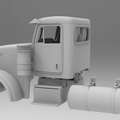 1/25 resin 3d printed Peterbilt 367 day cab designed by Alfa Centauri Trucks
