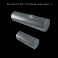 1/25 resin 3d printed semi truck generic fuel tanks by Nahuel Customs 2 pcs