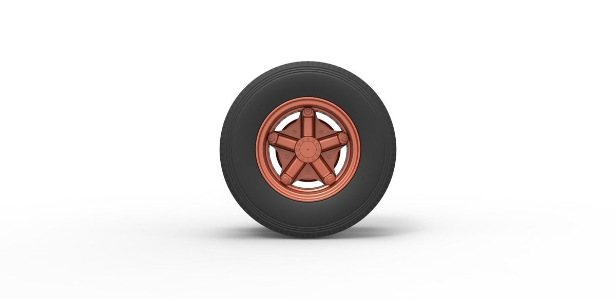 1/50 resin 3d printed 5 spoke wheel and tire set by 3D TECH DESIGN