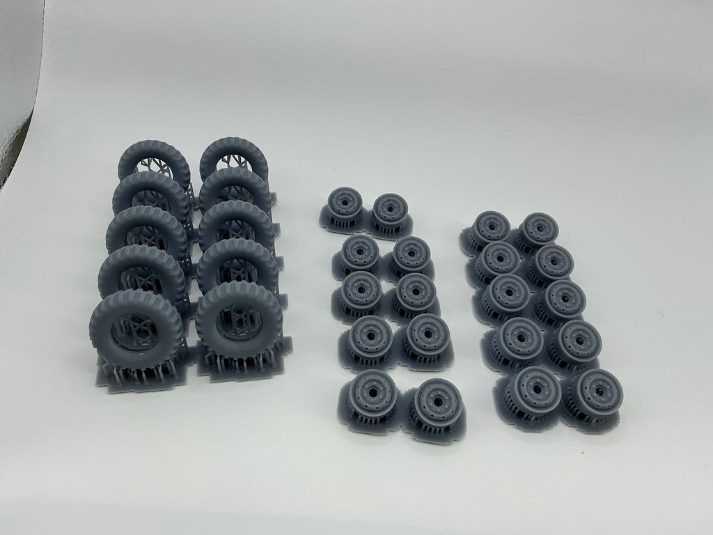 Scale Speed Garage 1/25 NDT H78 670-15 tires and 15x5 wheels