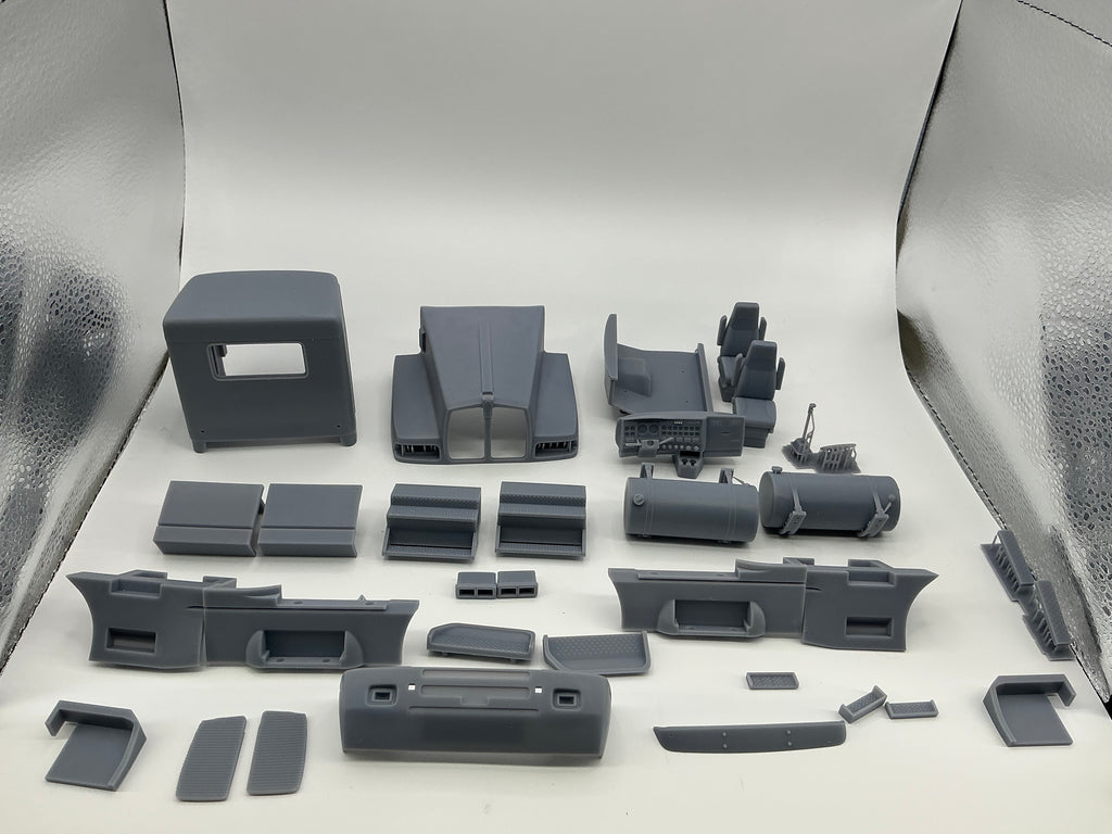 Kenworth T600 Day Cab single rear window – 1/25 Scale Resin 3D Printed Model Designed by Alfa Centauri